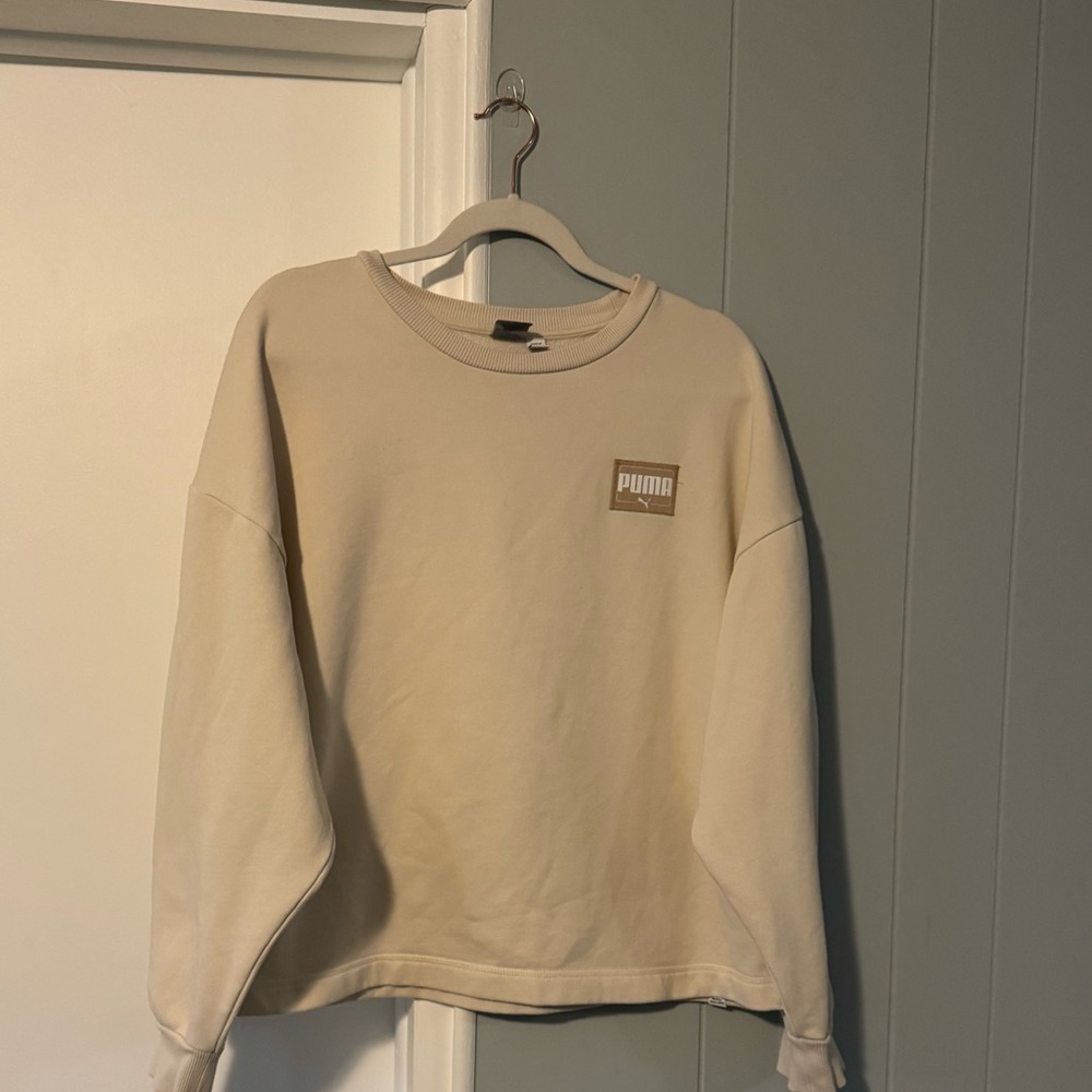 Puma Cream Sweatshirt Crewneck Large